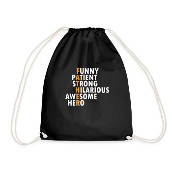 Père Père Personnage Fier Papa Valeurs Cadeau - Sac de sport léger - noir - Devant