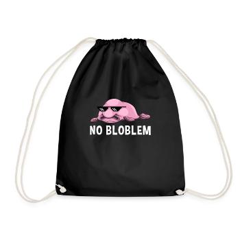 No Bloblem Blobfisch Drôle de poissons d'eau profonde - Sac de sport léger - noir - Devant