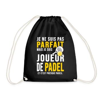 padel joueur parfait humour joueur tennis padel - Sac de sport léger - noir - Devant