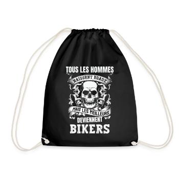 les meilleurs deviennent bikers - Sac de sport léger - noir - Devant