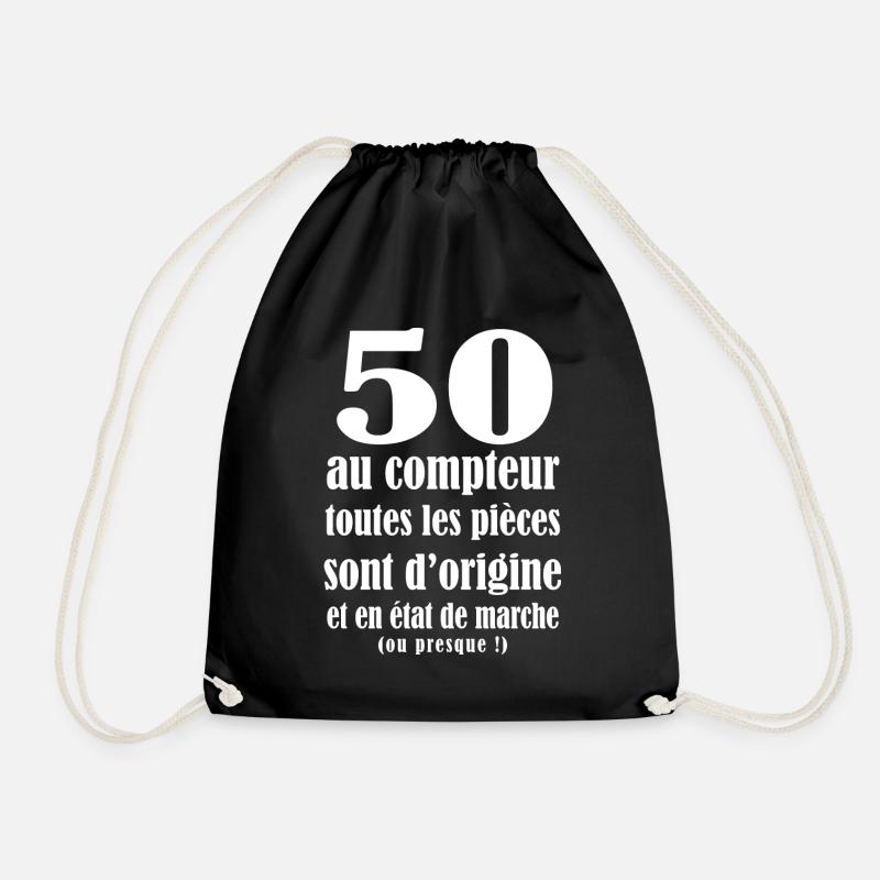 50 ans humour 50 E anniverdaire 50 Ans - Sac de sport léger - noir