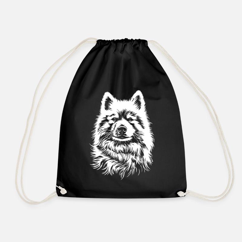 Samojede Portrait Hunde Hund Samoyed - Turnbeutel - Schwarz