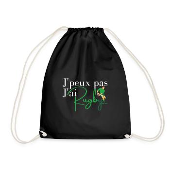 Je peux pas j'ai rugby - J'peux pas j'ai rugby - Sac de sport léger - noir - Devant