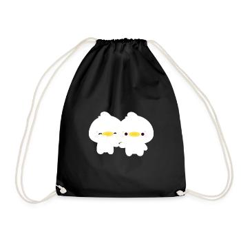 Couple de canards - Sac de sport léger - noir - Devant