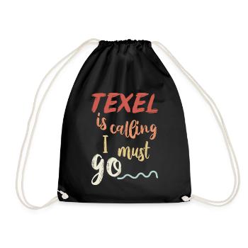 Texel island vacation - Drawstring Bag - black - Front