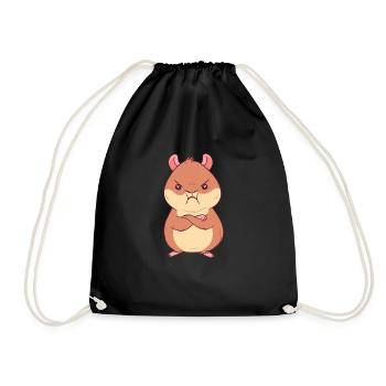Süßer wütender Hamster - Turnbeutel - Schwarz - Vorne