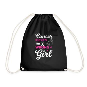Mauvaise fille choisie - Sensibilisation au cancer - Sac de sport léger - noir - Devant