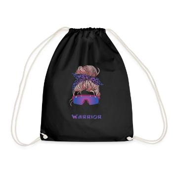 Rheumatoid Arthritis Warrior Mom - Drawstring Bag - black - Front