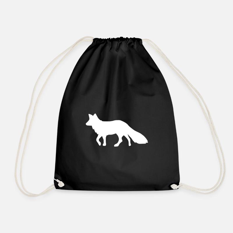 Fuchs weiß fox white - Turnbeutel - Schwarz