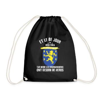 8e jour franche comte - Sac de sport léger - noir - Devant