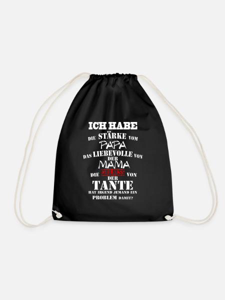 PAPA MAMA TANTE - Turnbeutel - Schwarz