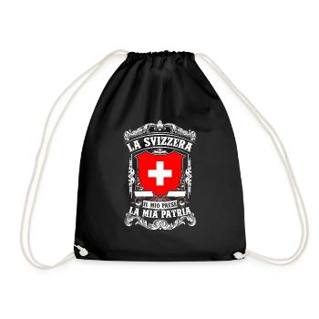 La Svizzera - Il mio paese - La mia patria - Drawstring Bag - black - Front