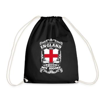 England - My country - My home - Drawstring Bag - black - Front