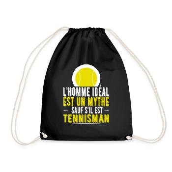 Homme idéal tennismen t-shirt cadeau - Sac de sport léger - noir - Devant