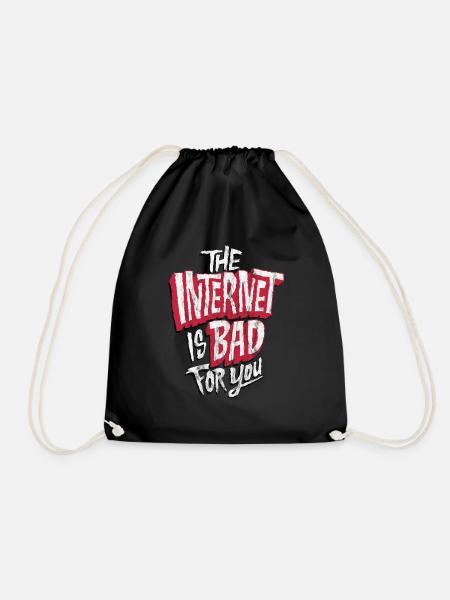 The Internet is Bad for you | Anti Social Media - Turnbeutel - Schwarz