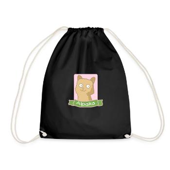Alpaga animal doux - Sac de sport léger - noir - Devant