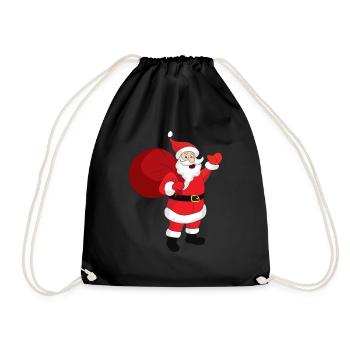 Noël Noël Père Noël Père Noël - Sac de sport léger - noir - Devant