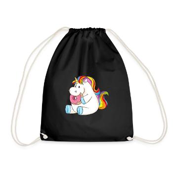 Unicorn T-Shirt - Drawstring Bag - black - Front