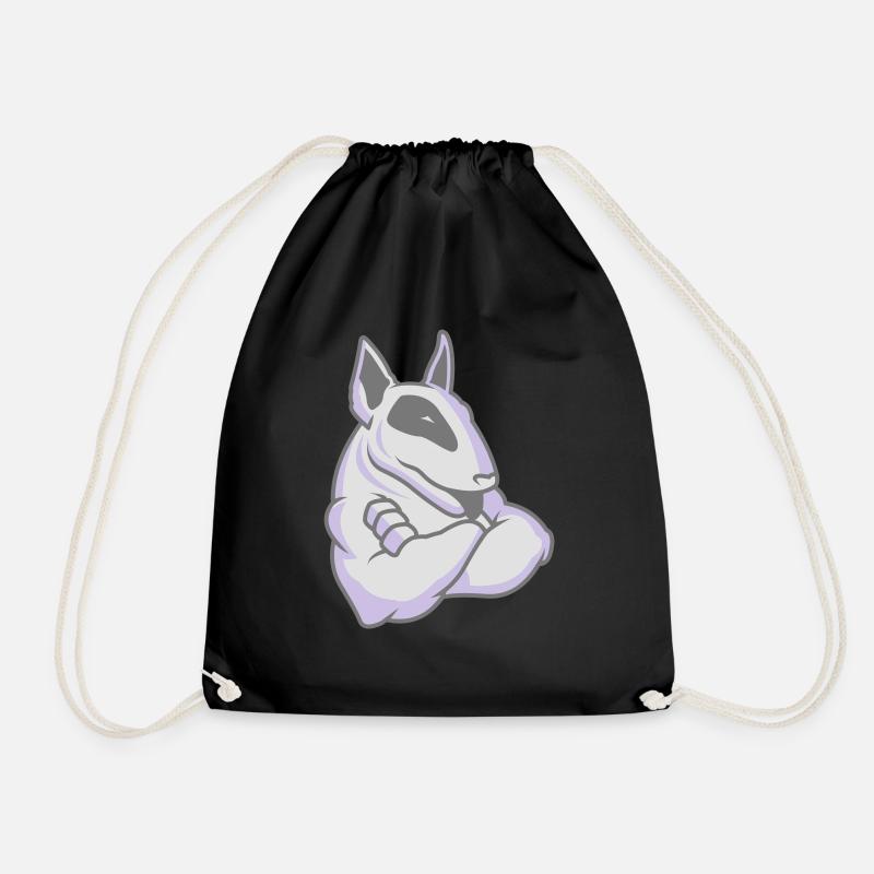Bullterrier-Maskottchen 3c - Turnbeutel - Schwarz
