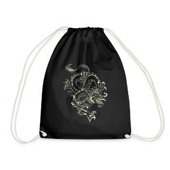Chinese dragon 21 by DK - Drawstring Bag - black - Front