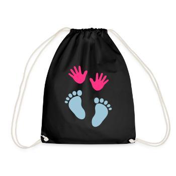 Baby hands and feet - Sac de sport léger - noir - Devant