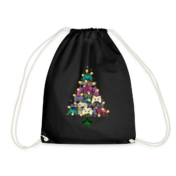 Joueur d’arbre de Noël - Sac de sport léger - noir - Devant