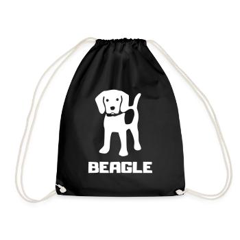 beagle - Turnbeutel - Schwarz - Vorne