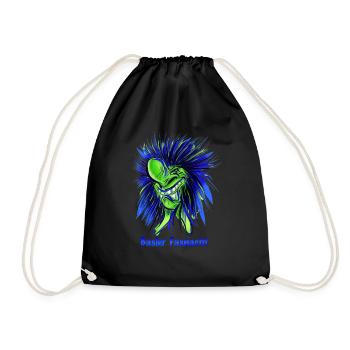 WAGGIS FACE BLUE - Turnbeutel - Schwarz - Vorne