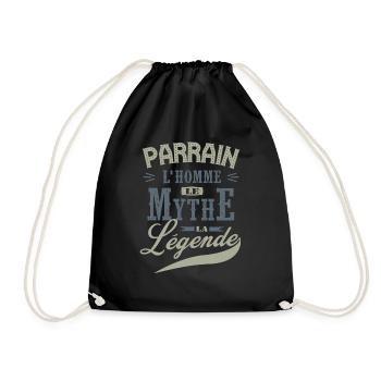 PARRAIN L'homme le mythe la légende idée cadeau - Sac de sport léger - noir - Devant