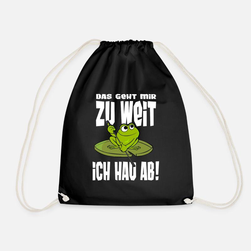 Frösche Statement Reise Frosch Geschenk T-shirt - Turnbeutel - Schwarz