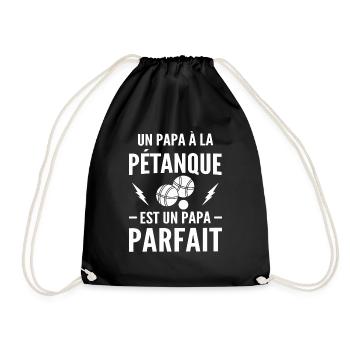 Un papa à la pétanque est un papa parfait - Sac de sport léger - noir - Devant