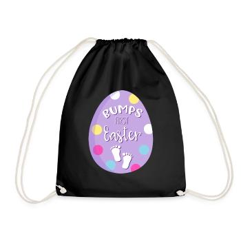 Bumps first Easter Grossesse Pâques - Sac de sport léger - noir - Devant