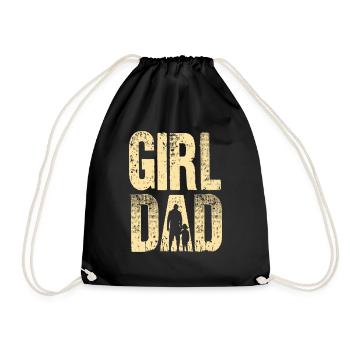 Fille papa Père Fathers Day cadeau de la fête des pères fille - Sac de sport léger - noir - Devant