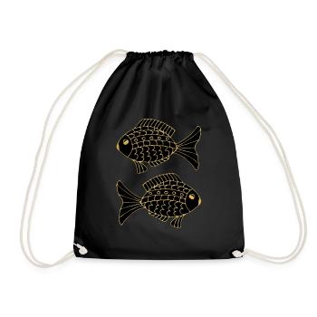 poisson - Sac de sport léger - noir - Devant