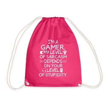 Dans le livre de mon level de sarcasm depends - Sac de sport léger - fuchsia - Devant