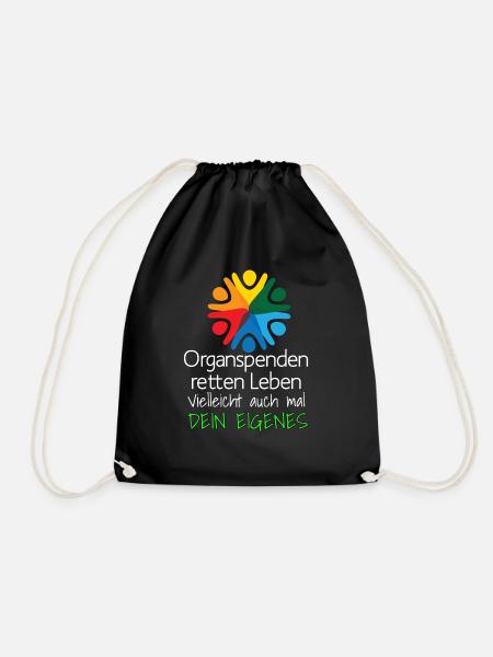 Organspenden retten Leben 23 - Turnbeutel - Schwarz