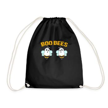 Boo Bees - Drawstring Bag - black - Front
