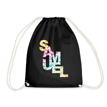 Samuel - Beautiful boy name with cute dinosaurs - Drawstring Bag - black - Front