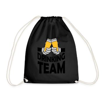 Boire du pain grillé au verre de bière de l’équipe - Sac de sport léger - noir - Devant