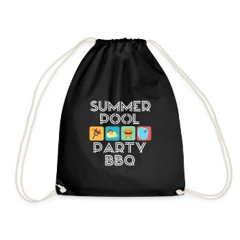 Summer - Drawstring Bag - black - Front