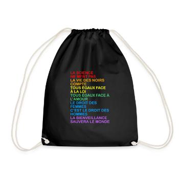Droit des femmes, des hommes et d'aimer - Sac de sport léger - noir - Devant