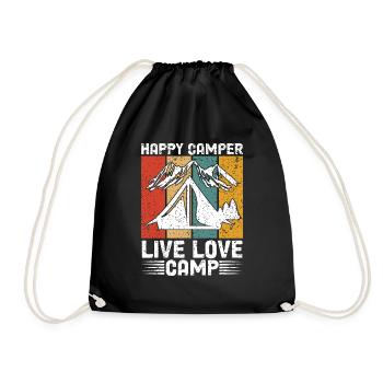 Happy Camper Live love Camp - Sac de sport léger - noir - Devant
