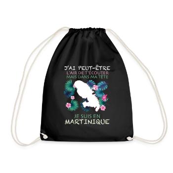La Martinique Est Dans Ma Tête - Sac de sport léger - noir - Devant