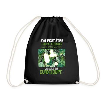 Le Message De La Guadeloupe Dans Ma Tête - Sac de sport léger - noir - Devant