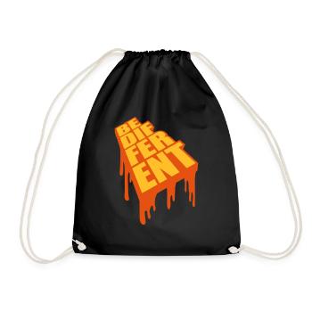 Be different Logo Design - Drawstring Bag - black - Front