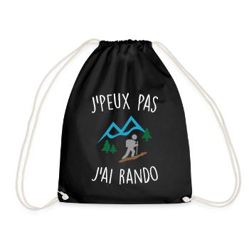 J'peux pas j'ai rando - Sac de sport léger - noir - Devant