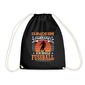 Fussball Fußball Spieler Verein Sport Vintage - Turnbeutel - Schwarz - Vorne
