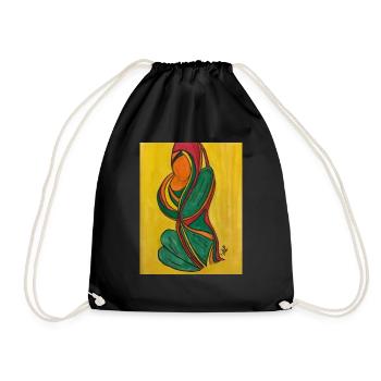 Cornered Tigress - Drawstring Bag - black - Front