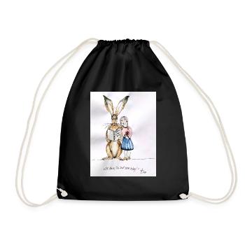Mut-mach -T-Shirts: Hase, du bist soooo klug! - Turnbeutel - Schwarz - Vorne