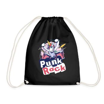 Punkrock Musik Punker Punkrock Irokesenschnitt - Turnbeutel - Schwarz - Vorne